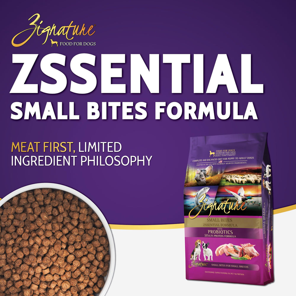 Zignature Zssential Small Bites croquettes-texture, protéines variées et appétence