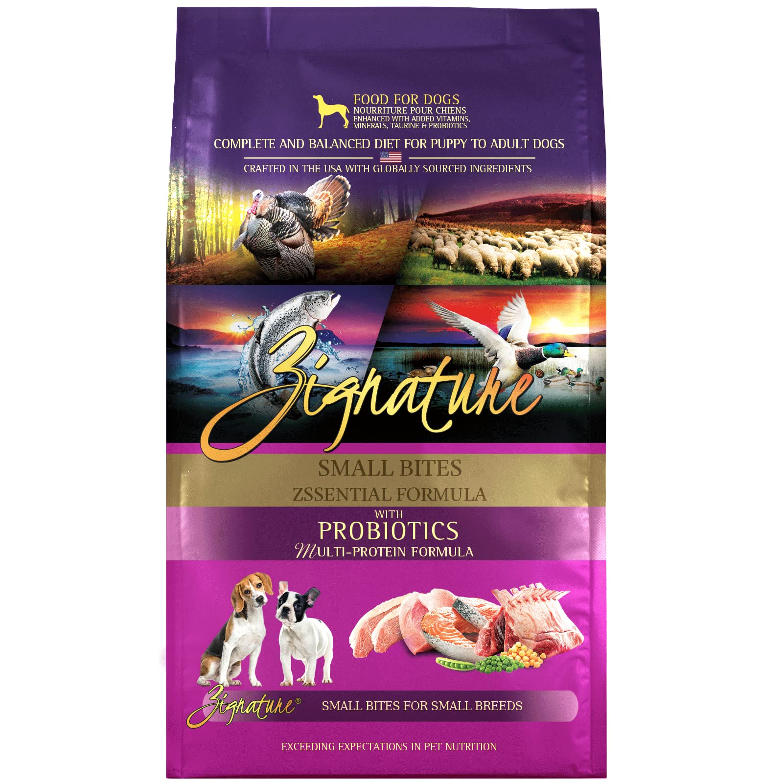 Zignature Zssential Small Bites sac d'alimentation pratique pour petits chiens