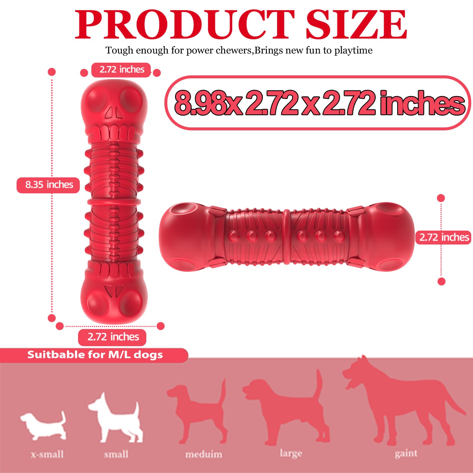 Jouet ZIKATON durable pour chiens de taille moyenne à grande.