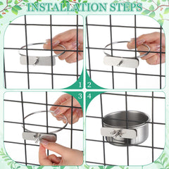 Bol Ziliny pour cage perroquet, diamètre confortable et accès pratique.