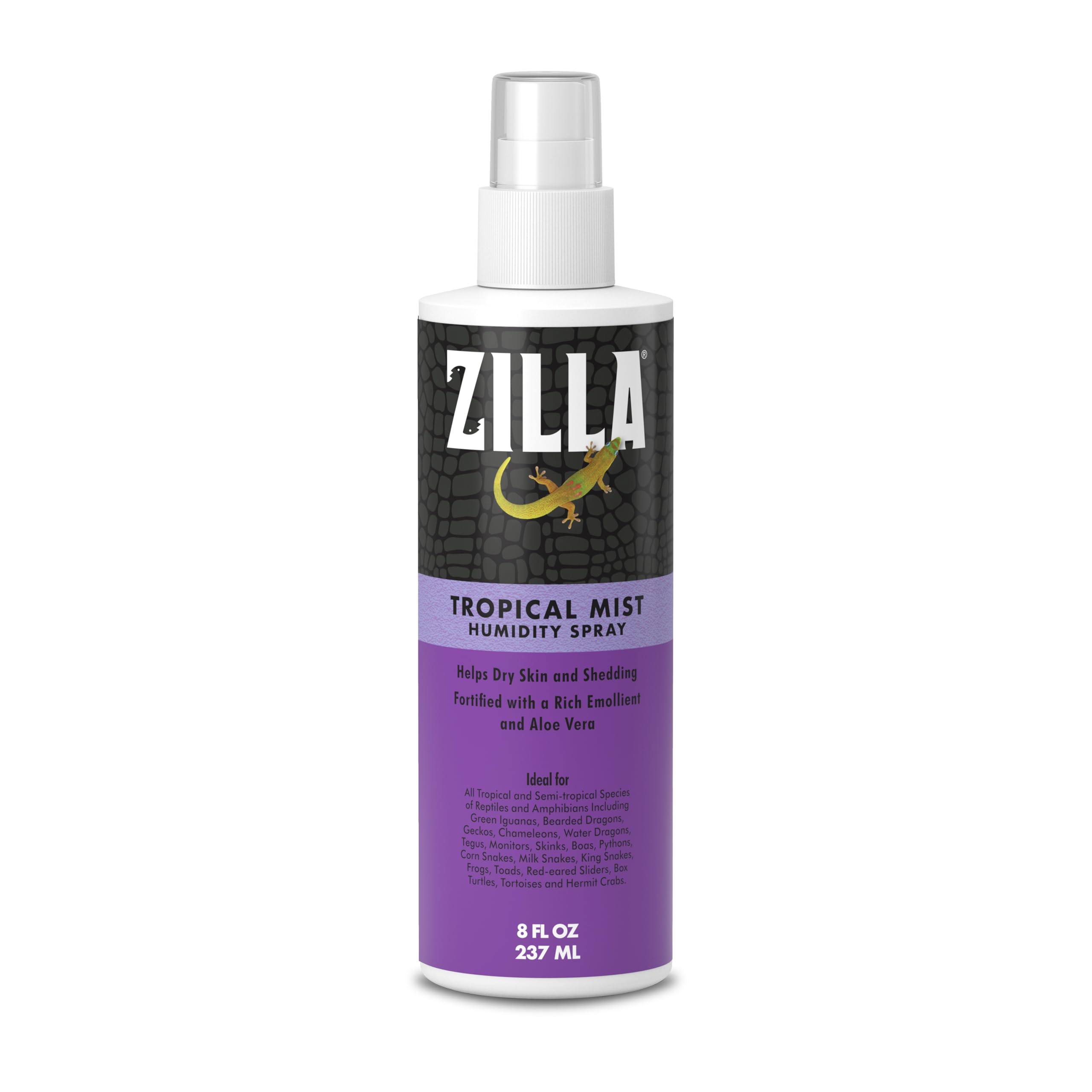 Zilla Tropical Mist, bouteille: augmente l’humidité du terrarium pour reptiles tropicaux.
