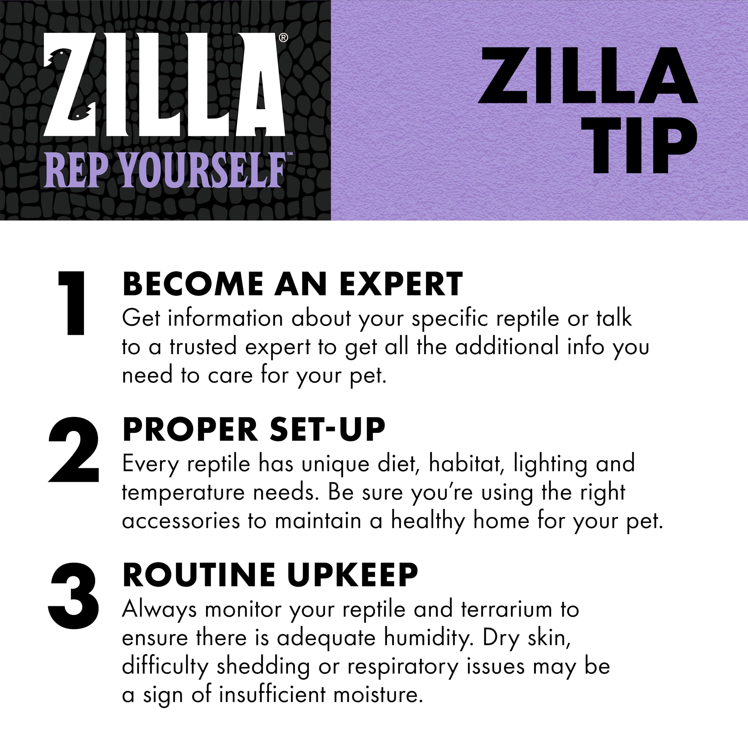 Zilla Tropical Mist – facilite la mue: hydratation propice à une peau prête à muer.