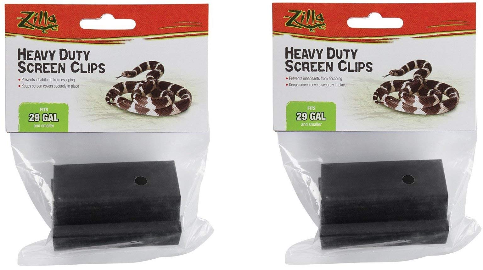 Zilla Clips robustes pour couvercle de terrarium, sécurisent l'ouverture et le contrôle de l'humidité.