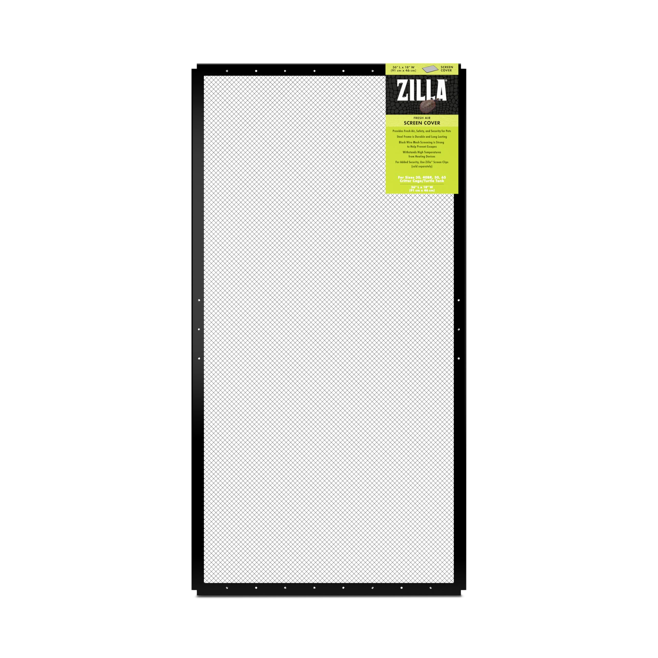 Zilla Couvercle d'écran d'air frais sur terrarium, ventilation optimale.