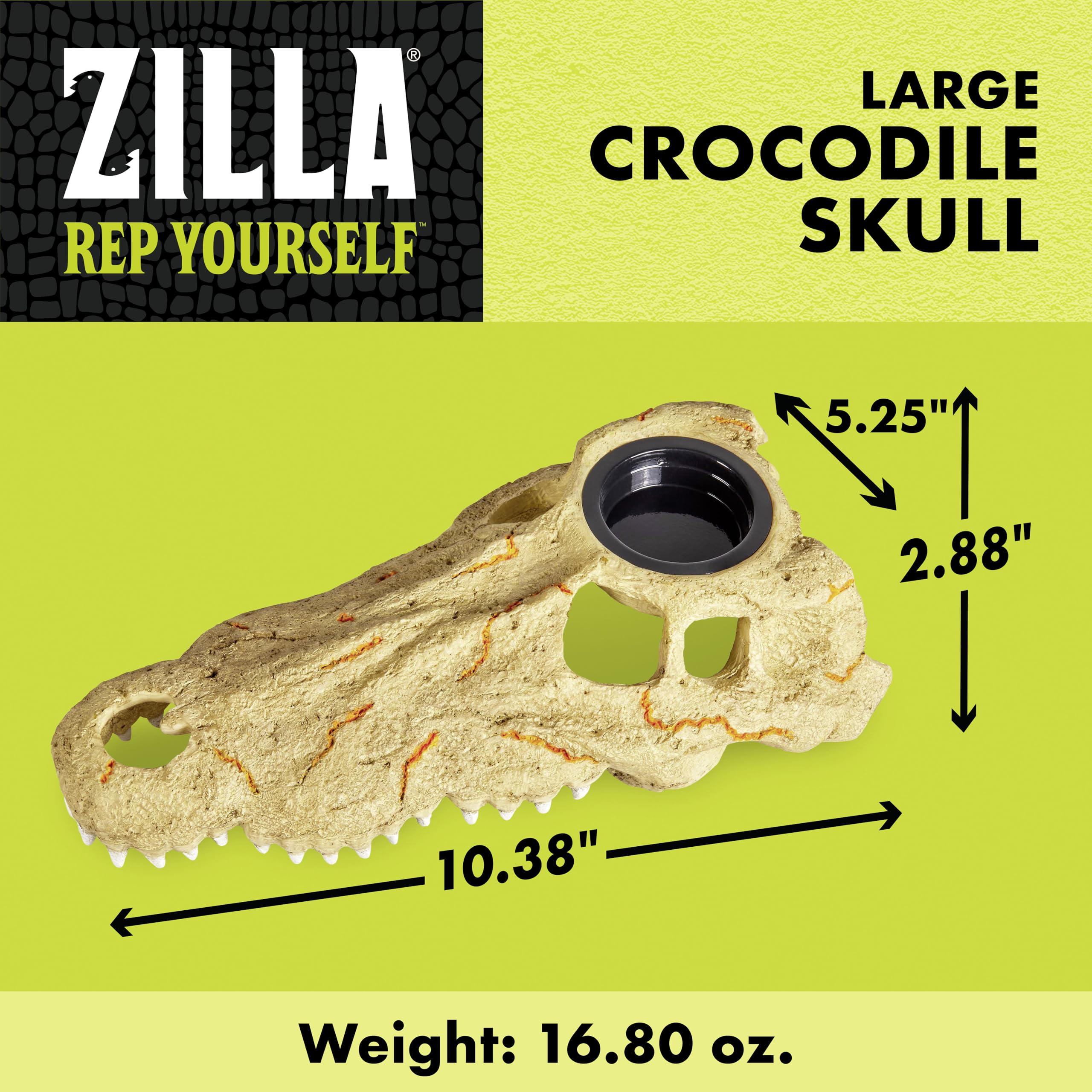 Zilla Crane crocodile UVB : décor fonctionnel avec zones d’ensoleillement.