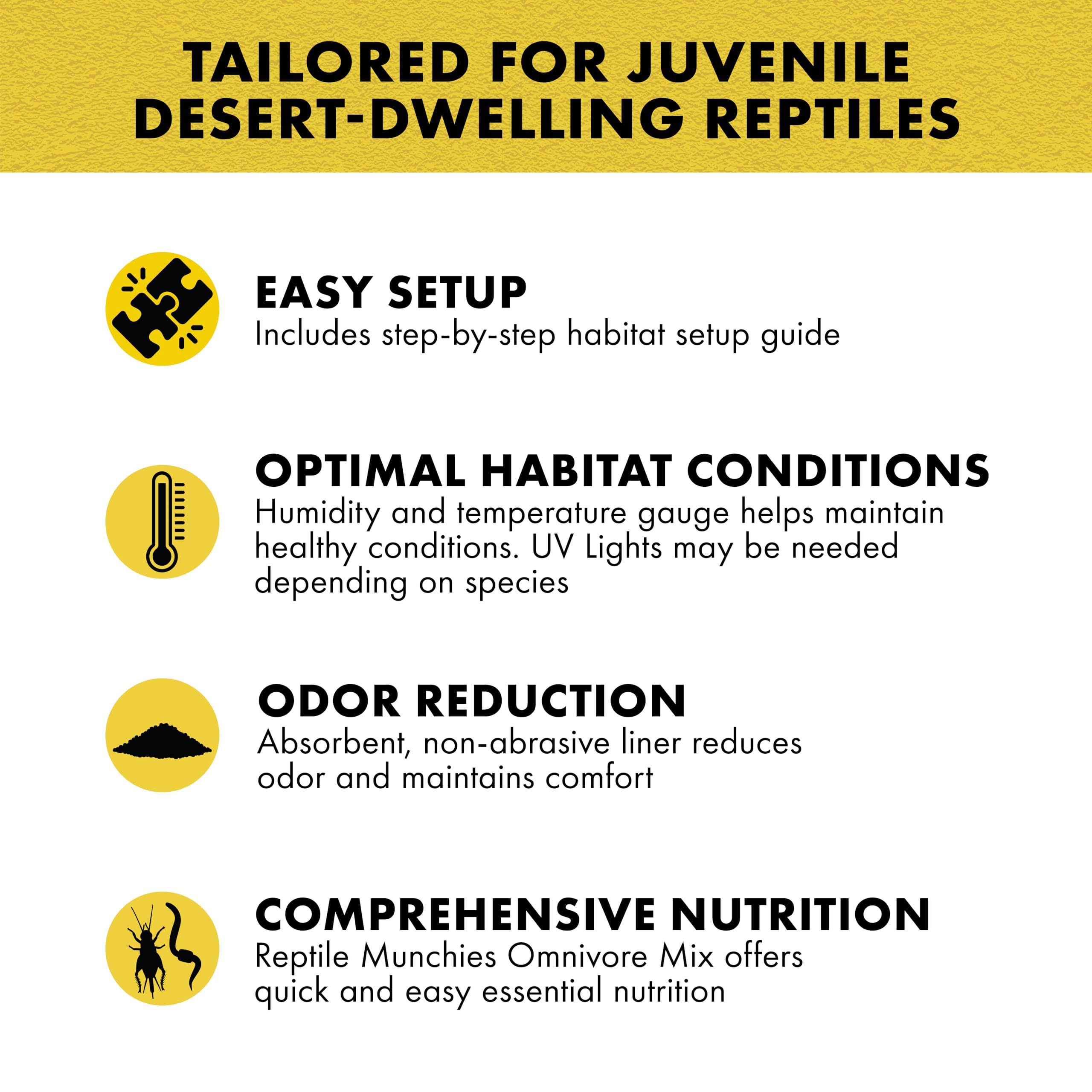 Nourriture Reptiles Zilla Desert Habitat, alimentation adaptée pour reptiles désertiques.