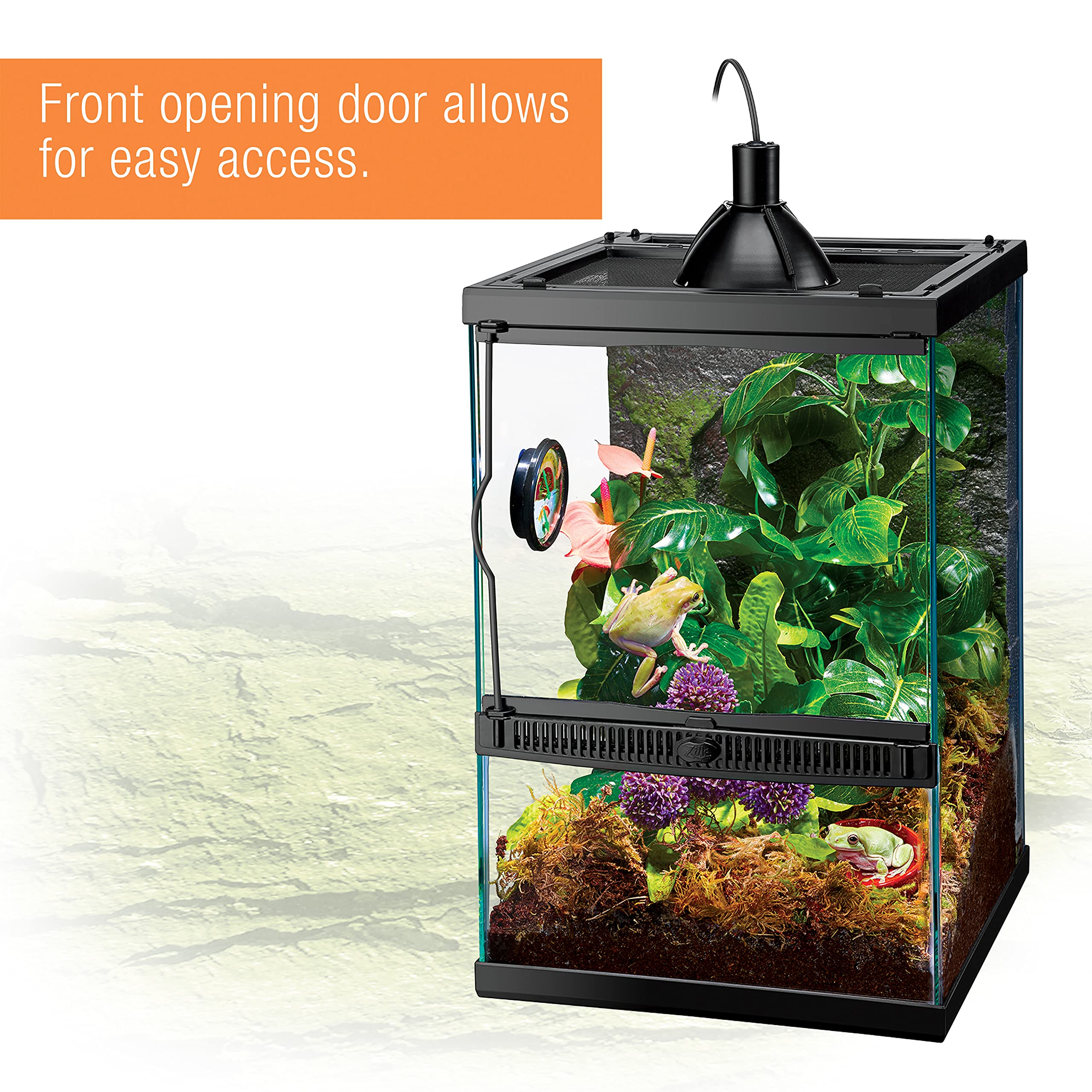 Zilla Habitat vertical tropical plat-nourriture: plat d'alimentation inclus pratique pour nourrir.