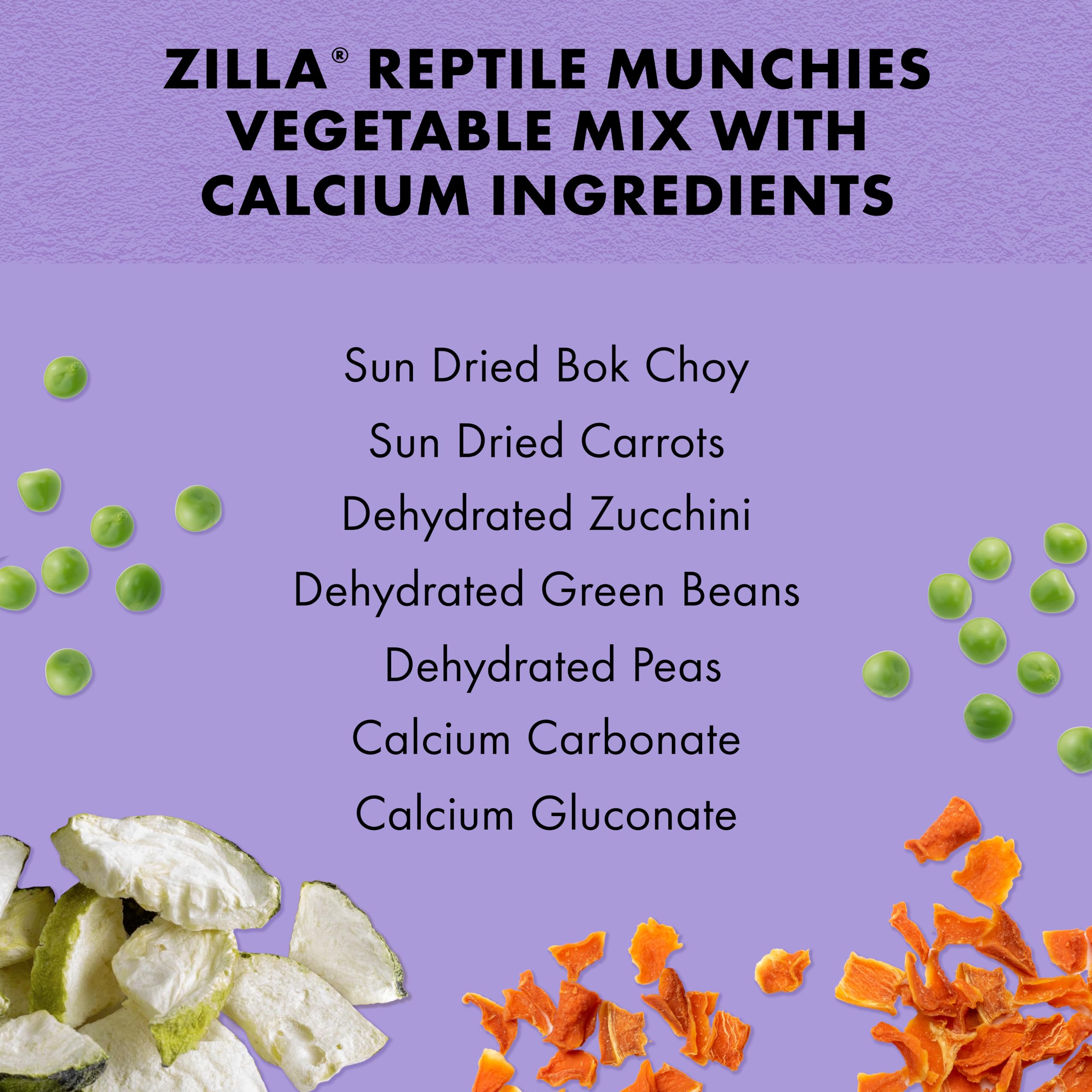 Zilla Munchies Légumes Calcium Carottes, texture croquante et appétente.