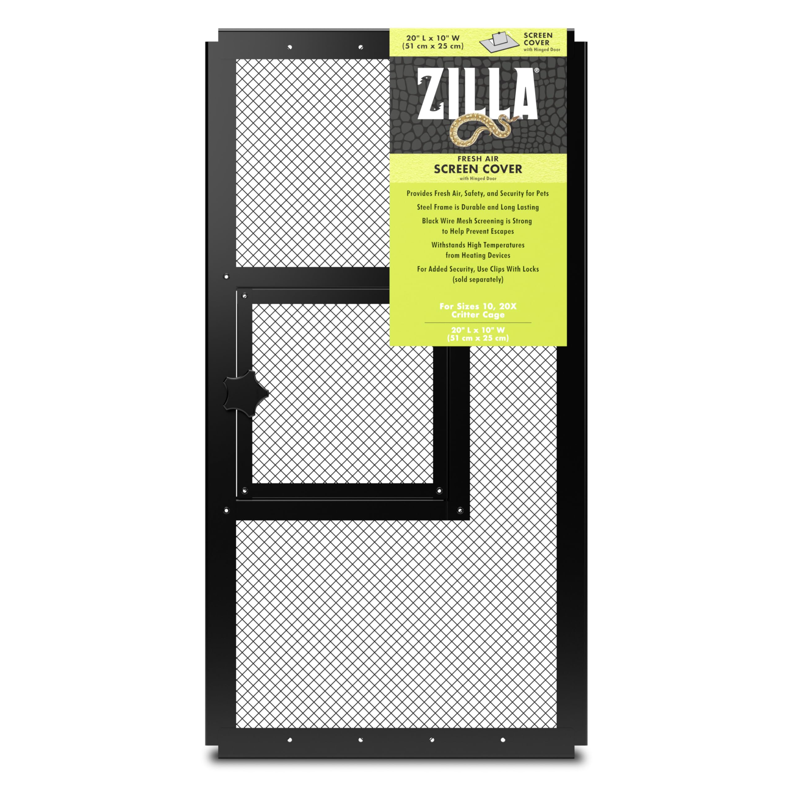 Zilla Pet couverture air avec porte pivote offrant accès pratique et ventilation