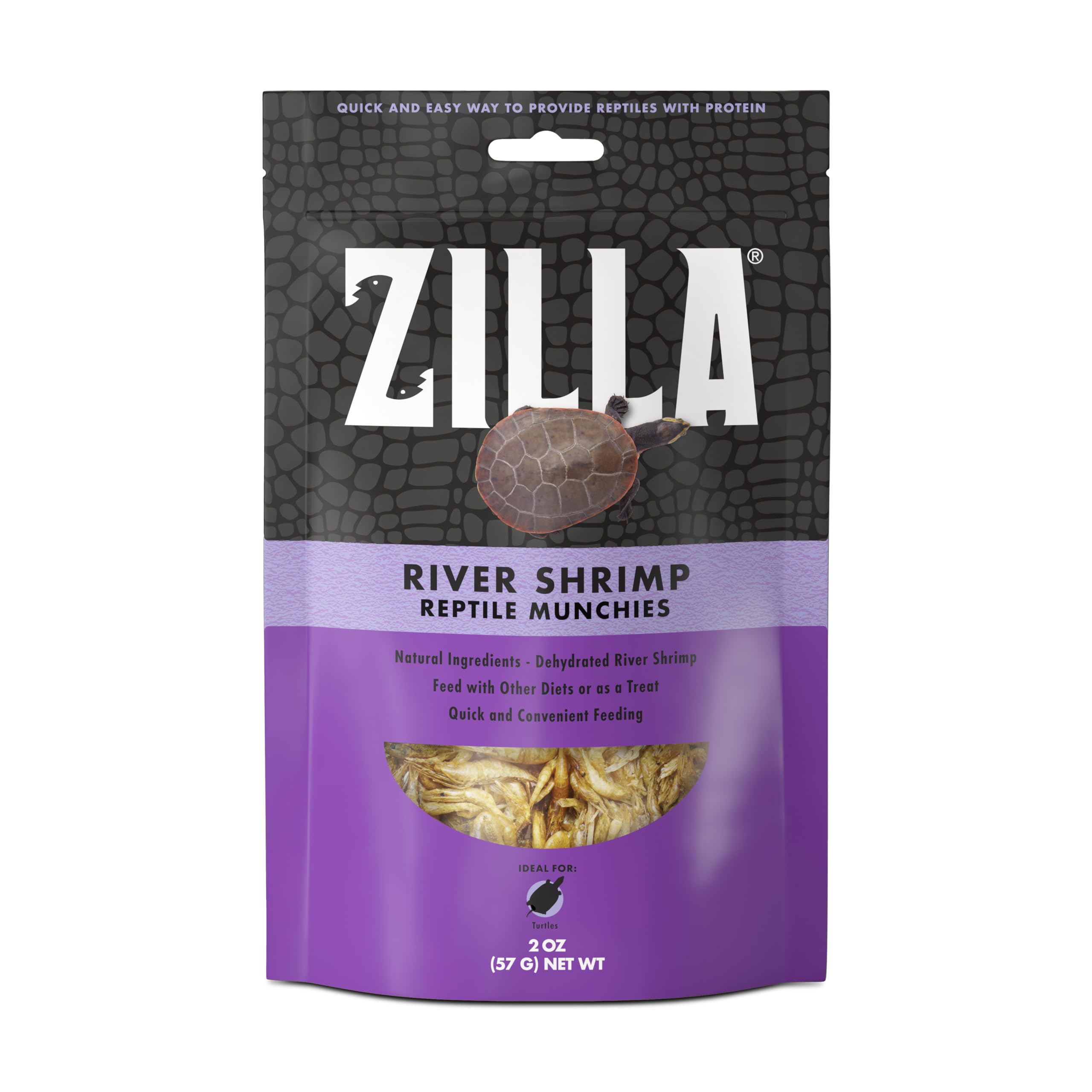 Zilla Reptile Munchies emballage refermable pour conserver la fraicheur.