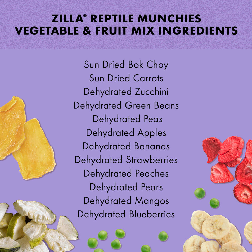 Zilla Reptile Munchies – Sachet refermable facilitant conservation et service à domicile.