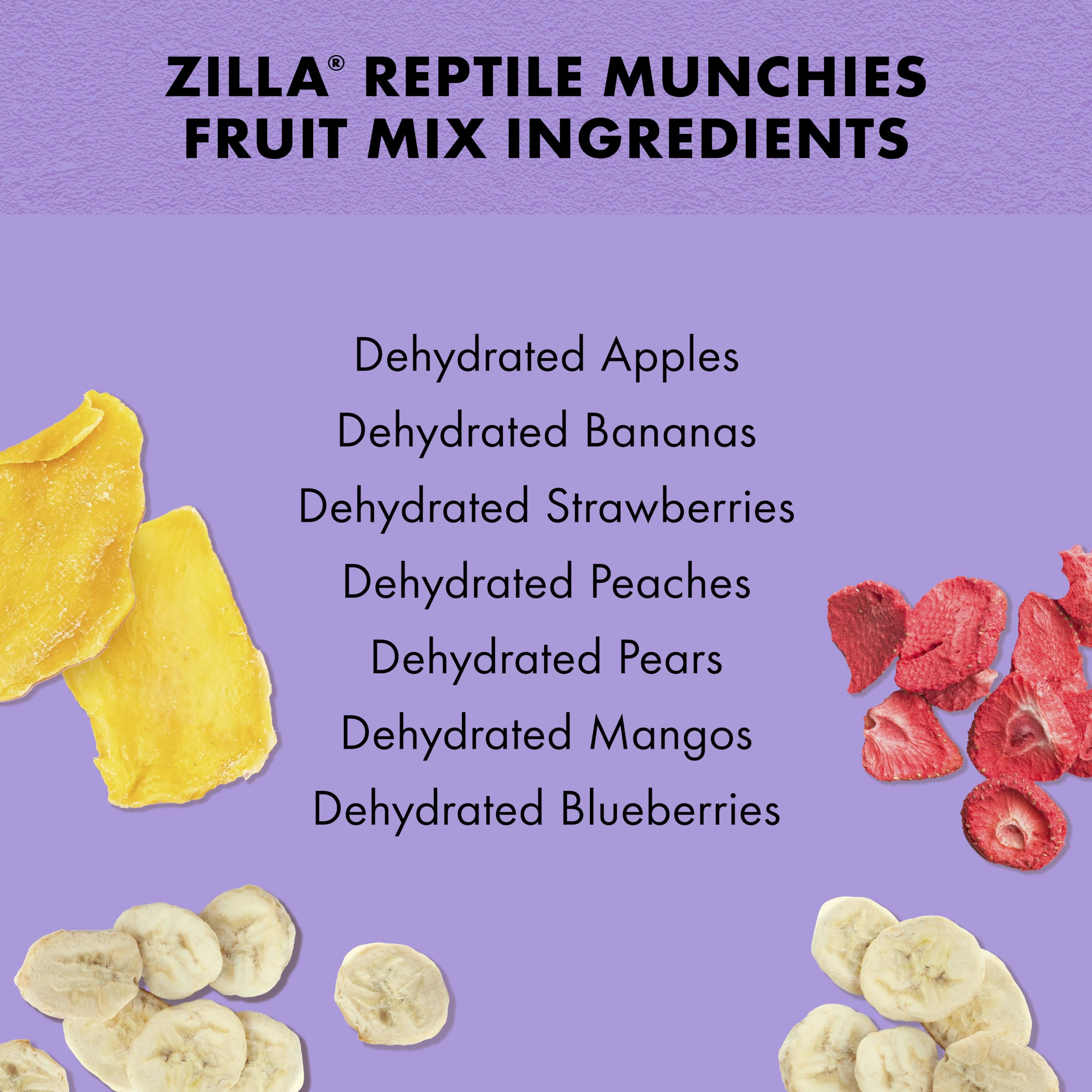 Zilla Reptile Munchies Fruit Mix tegus alimentation facile