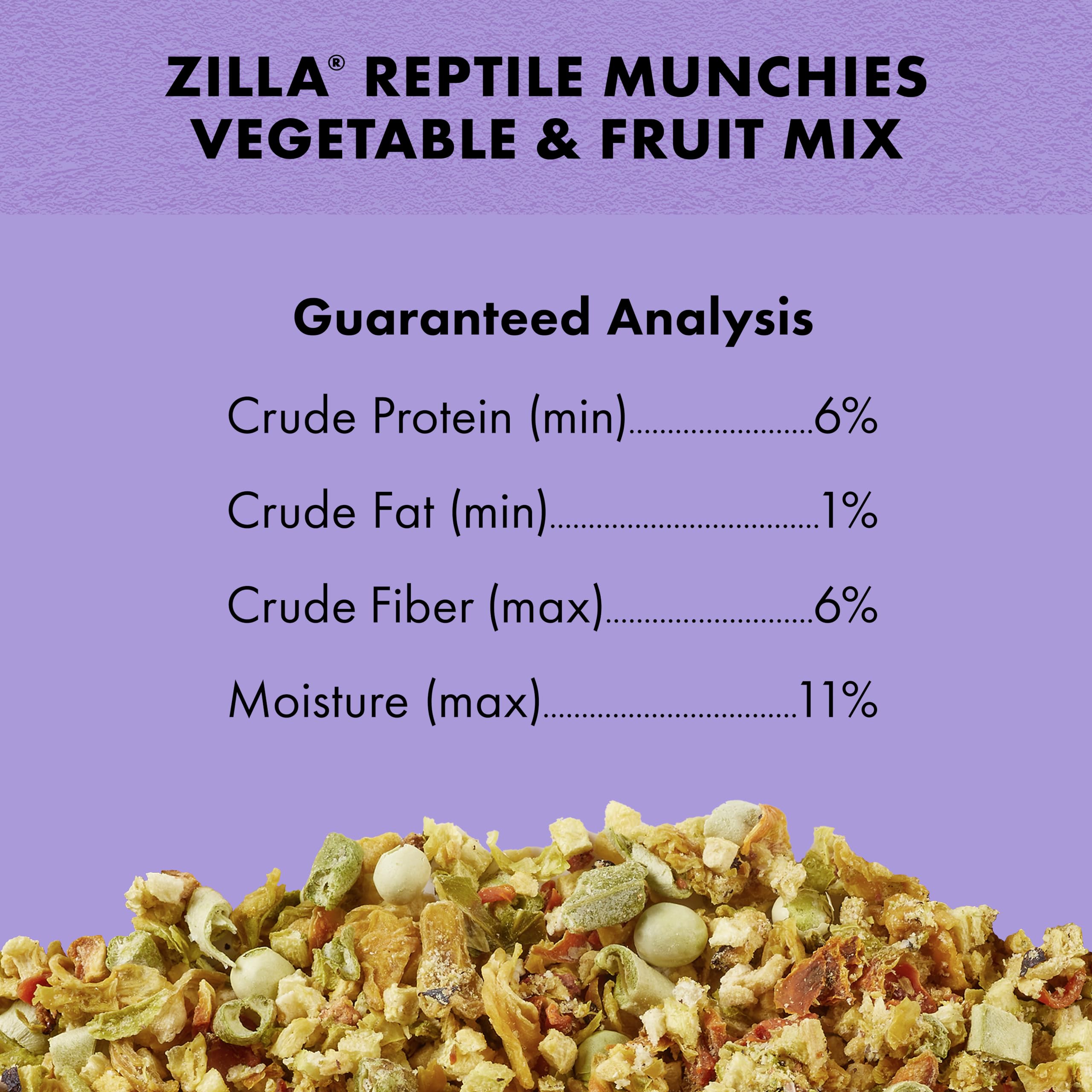 Zilla Reptile Munchies – Texture variée et couleurs attrayantes pour l'appétit.