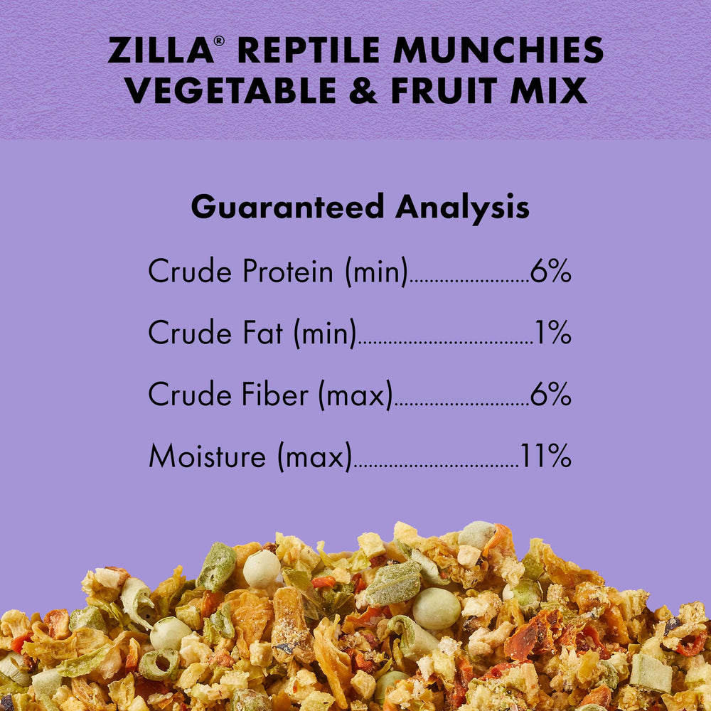 Zilla Reptile Munchies – Texture variée et couleurs attrayantes pour l'appétit.