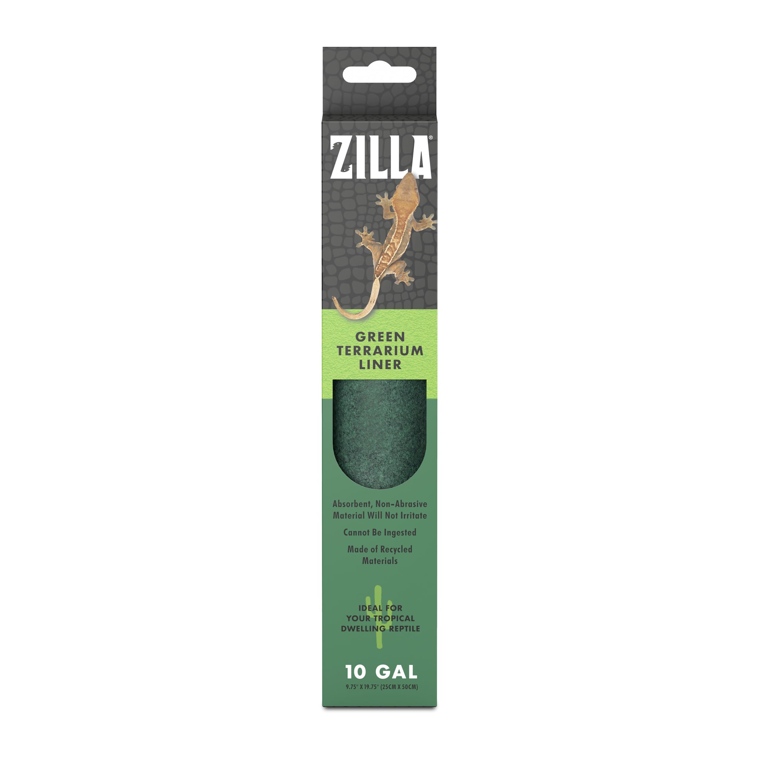 Zilla Terrarium Liner vert 10G — surface absorbante et sûre.