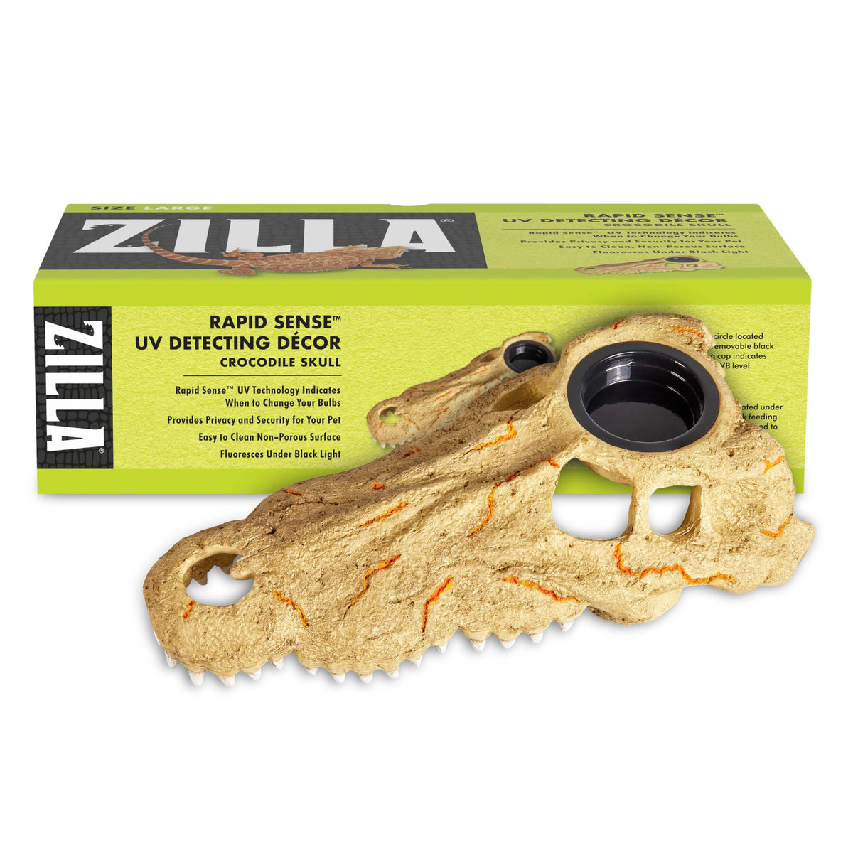 Zilla Tronc peuplier UVB : support d’ensoleillement sûr pour reptile.
