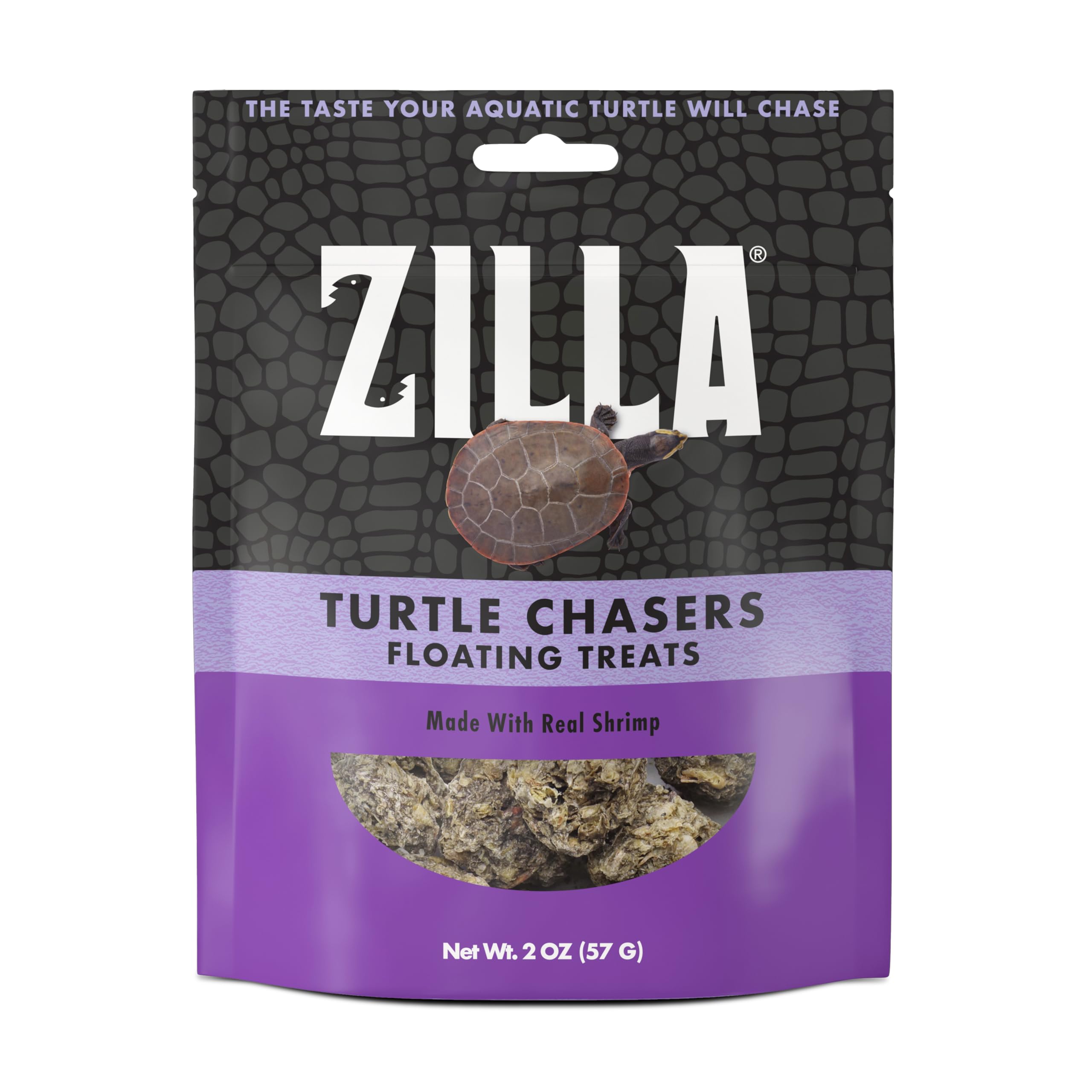 Zilla Turtle Chasers friandises flottantes aux crevettes pour tortue aquatique.