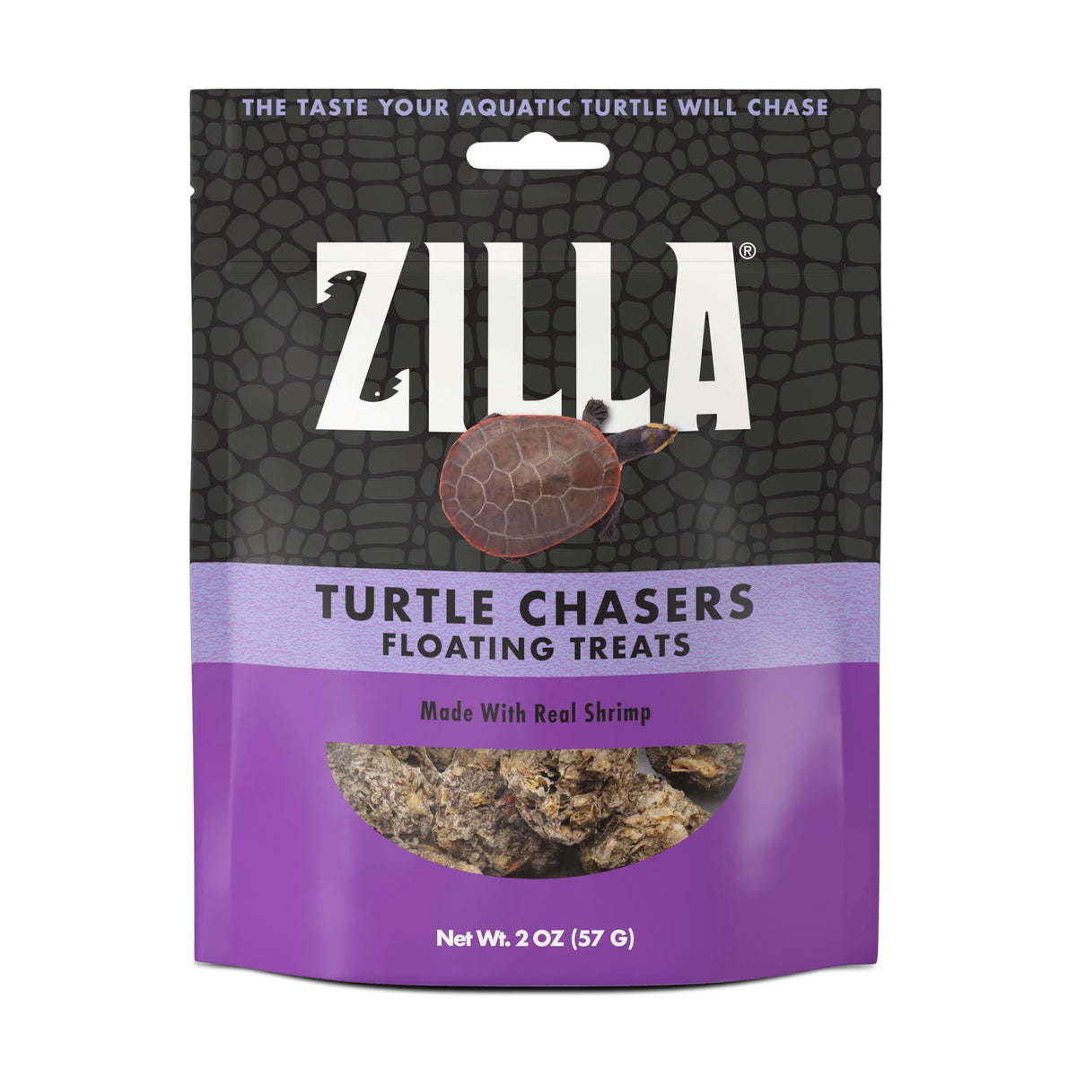 Zilla Turtle Chasers friandises flottantes aux crevettes pour tortue aquatique.