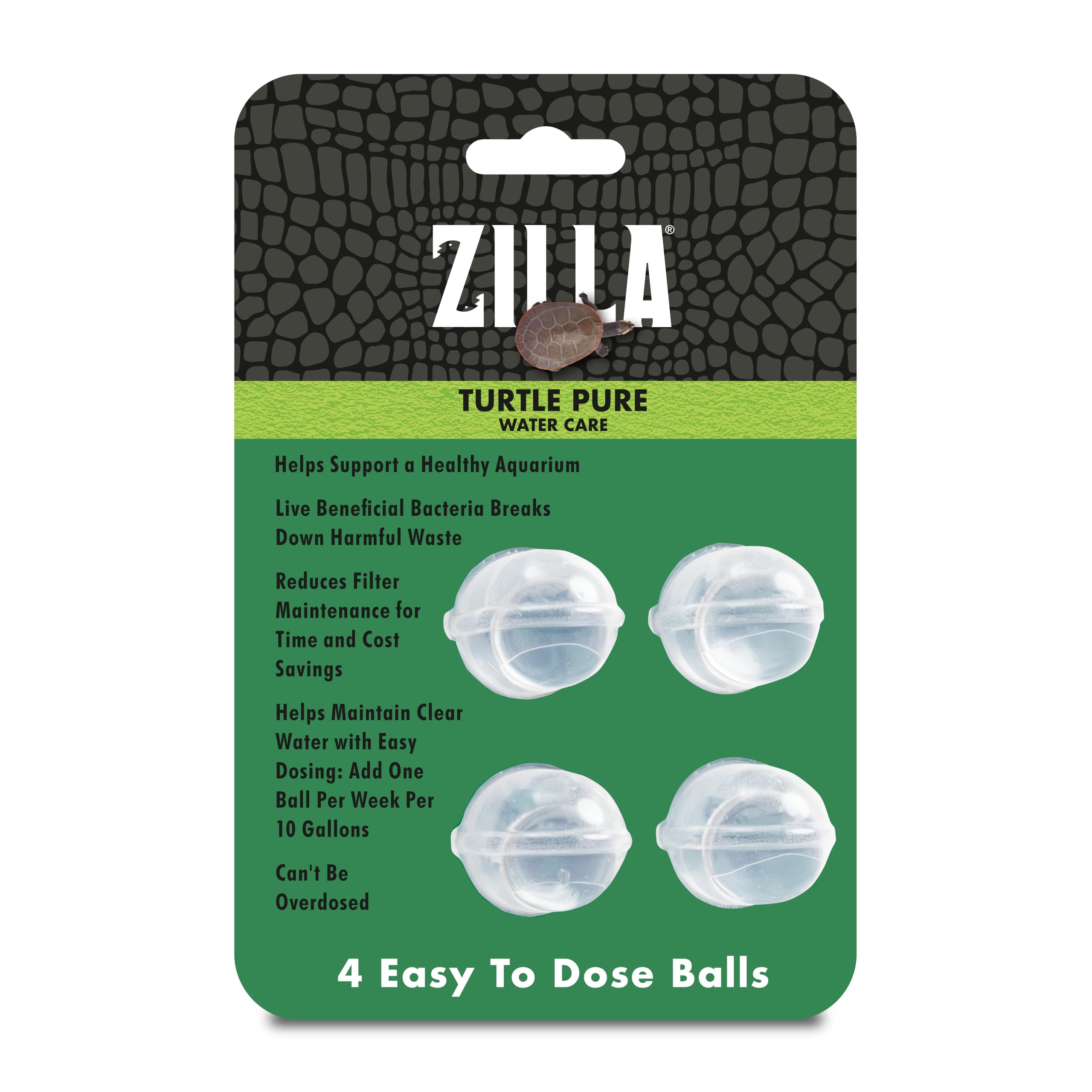 Zilla Turtle PURE balle-dosage-tortue: dosage simple pour une eau plus claire