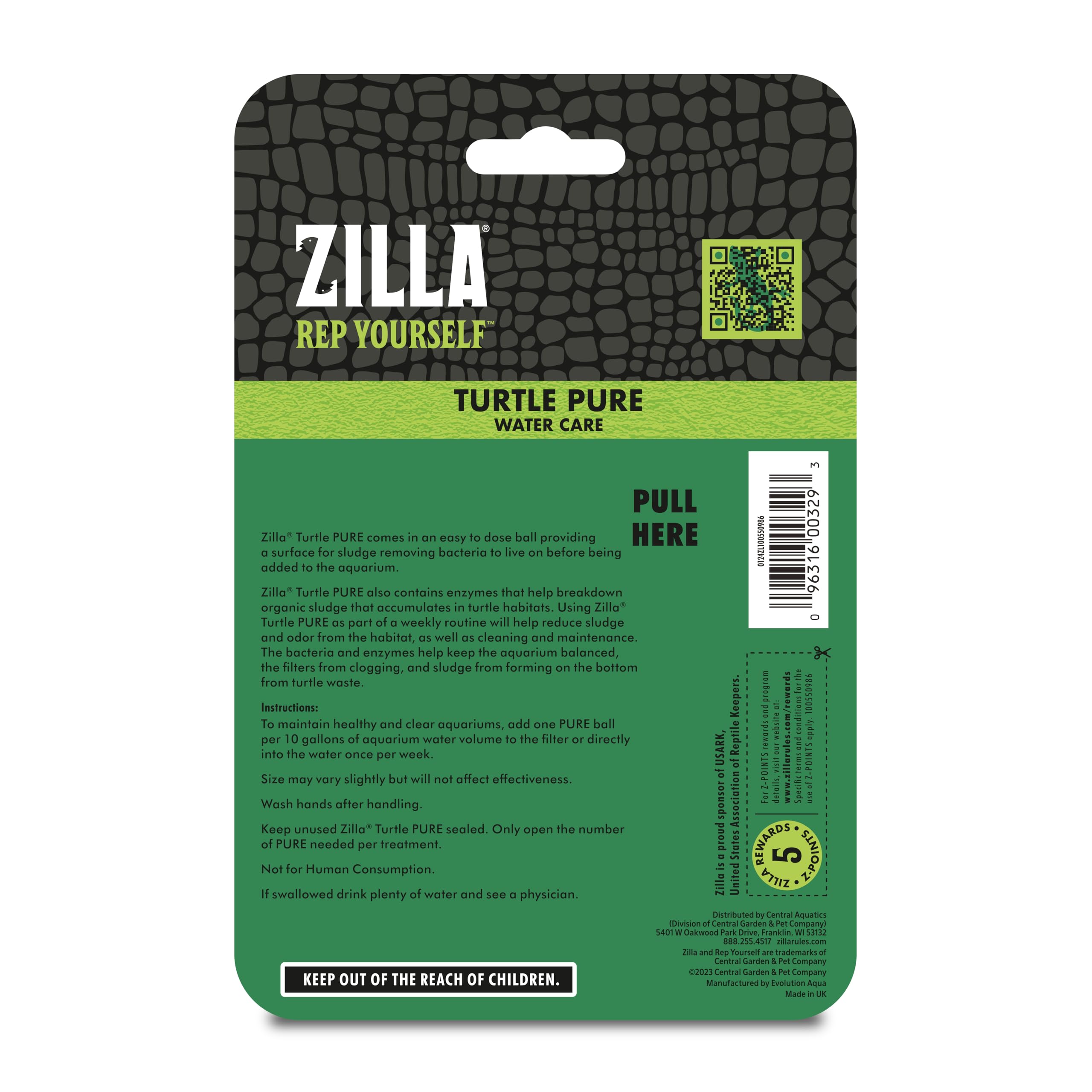 Zilla Turtle PURE conservation-fermeture: conserver bien scellé pour préserver l'efficacité