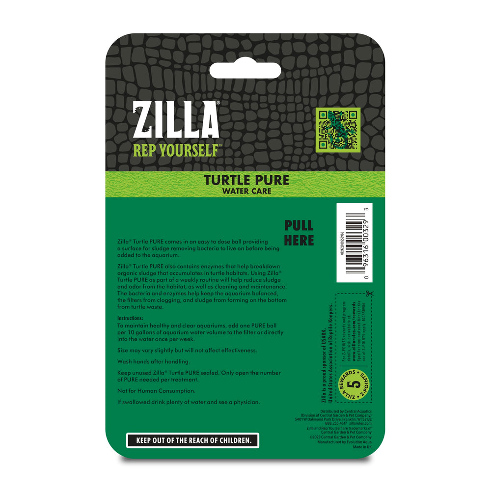 Zilla Turtle PURE conservation-fermeture: conserver bien scellé pour préserver l'efficacité