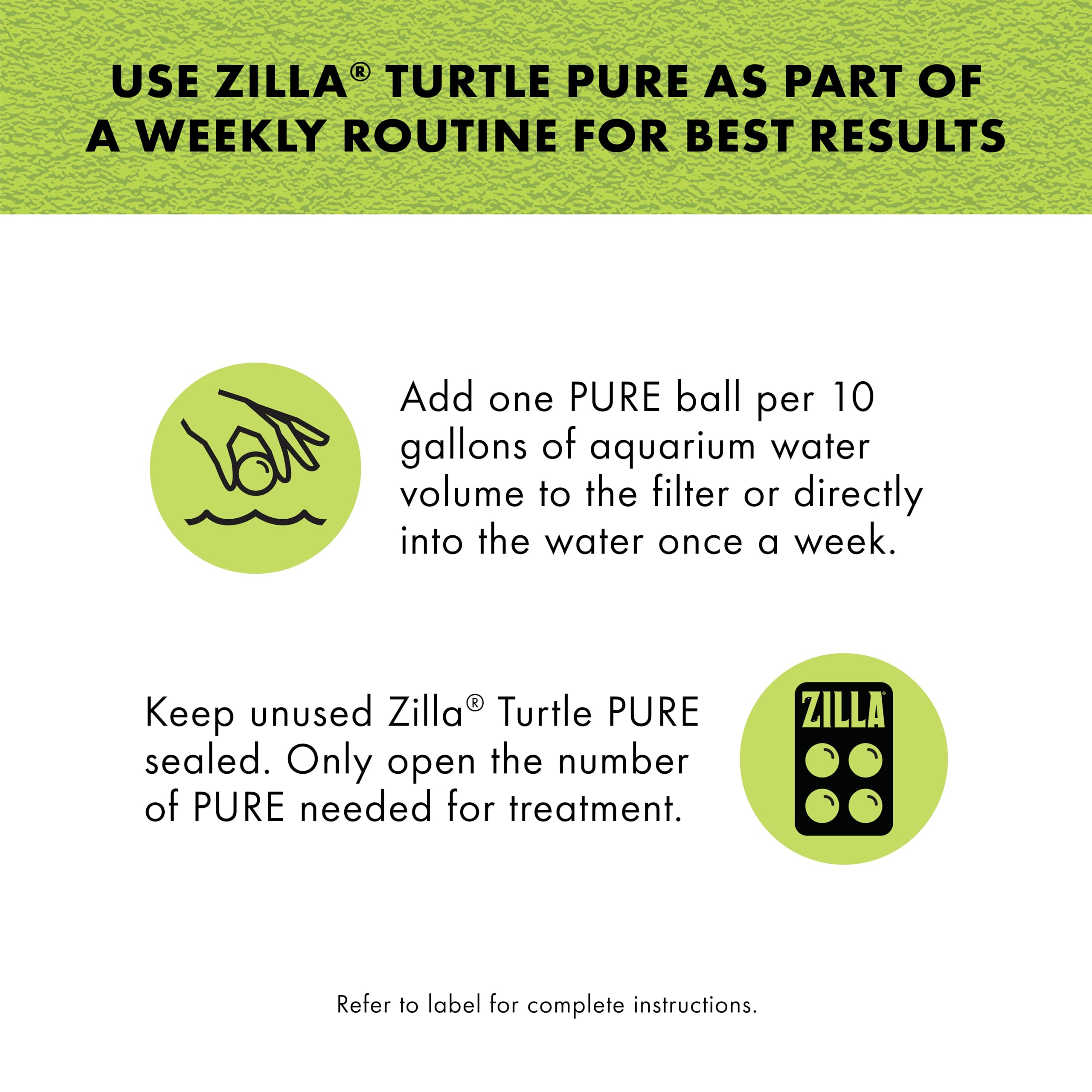 Zilla Turtle PURE reduction-boues-odeurs: réduit les boues et les odeurs du habitat
