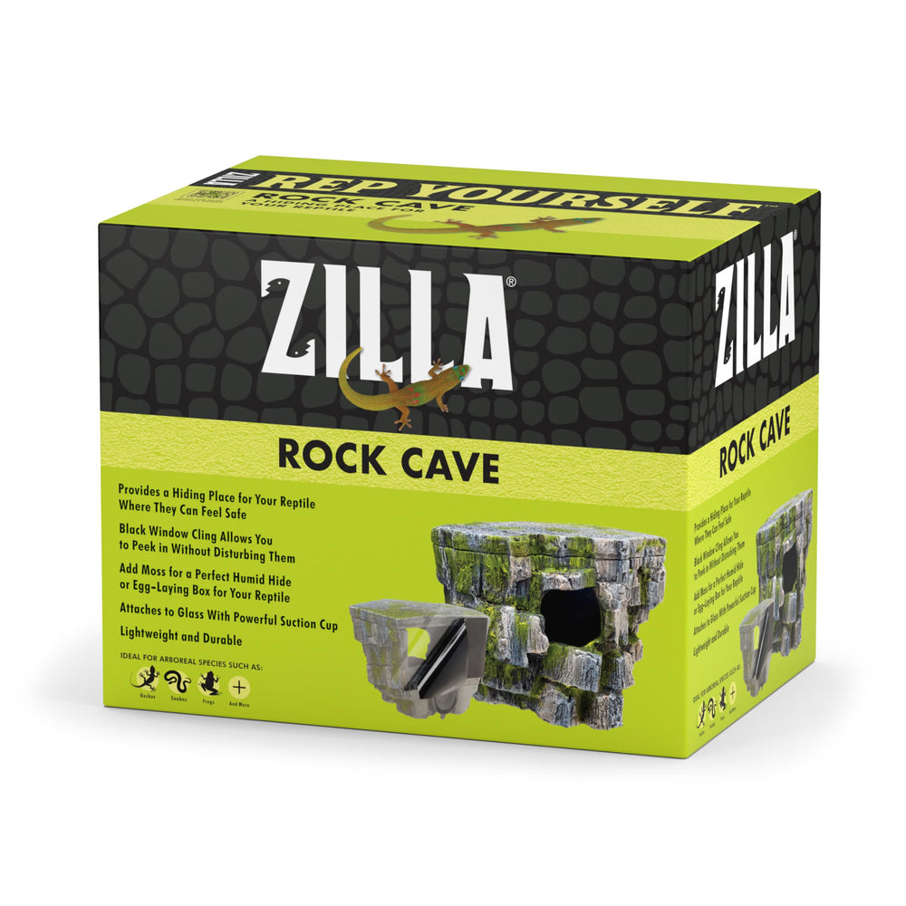Zilla Vertical Décor Rock Cave - vue face avant, favorise l'exploration en hauteur