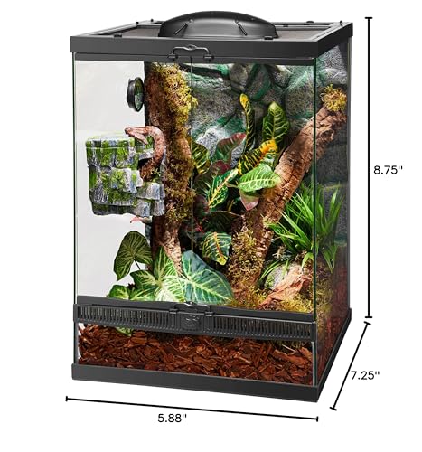Zilla Vertical Décor Rock Cave - sécurité et observation discrète via fenêtre noire