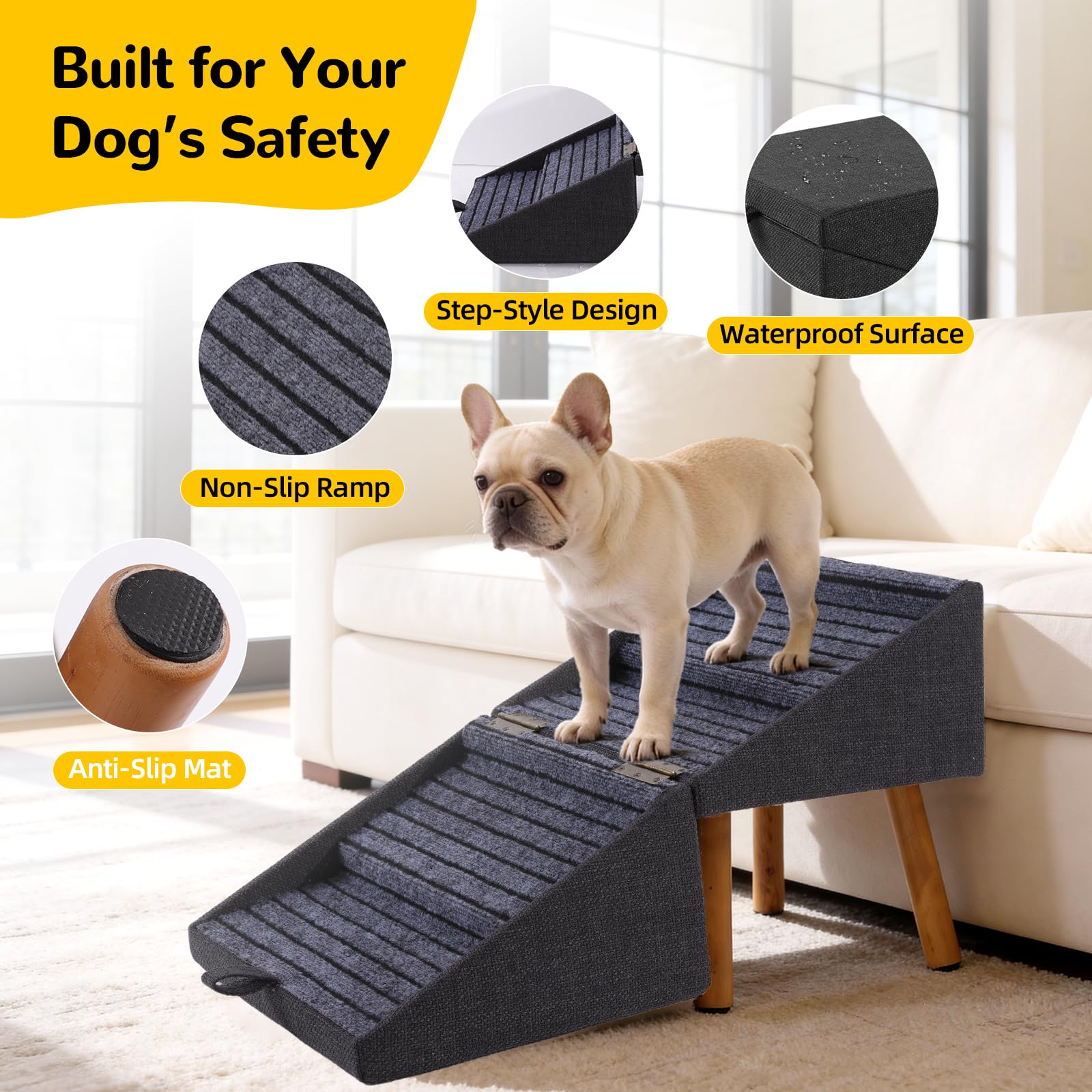 Ziluce Escaliers chien 17-13 po acces canapé: aide pratique pour chien