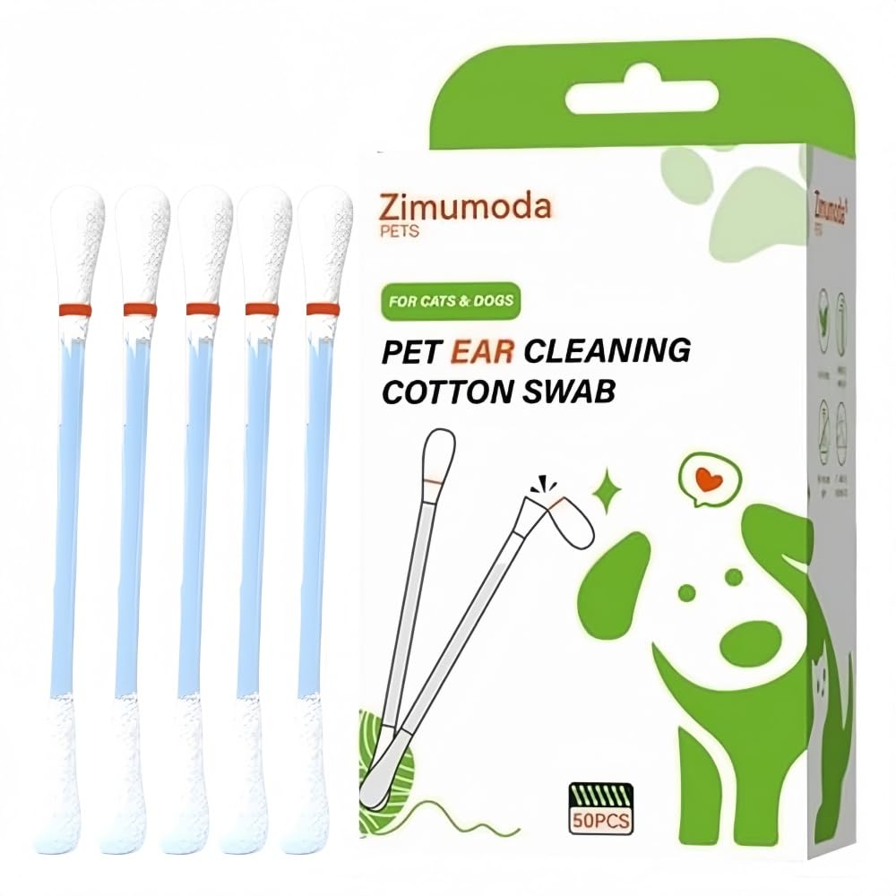 zimumoda coton-tiges 2-en-1 pour oreilles: nettoyage en douceur pour chiens et chats.