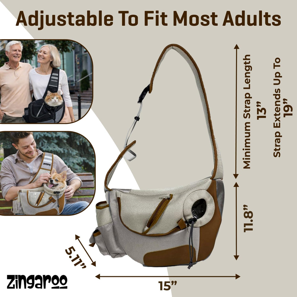 Zingaroo Sling: dimensions compatibles 15x5x11.8 pouces pour votre animal.