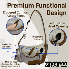 Zingaroo Sling: ouverture mesh et sécurité triple assurent un ajustement sûr et facile.