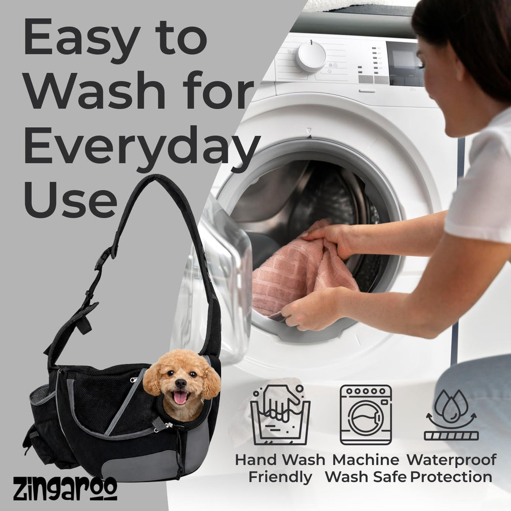 Zingaroo Sling – sangle rembourrée et ajustable pour un confort prolongé.