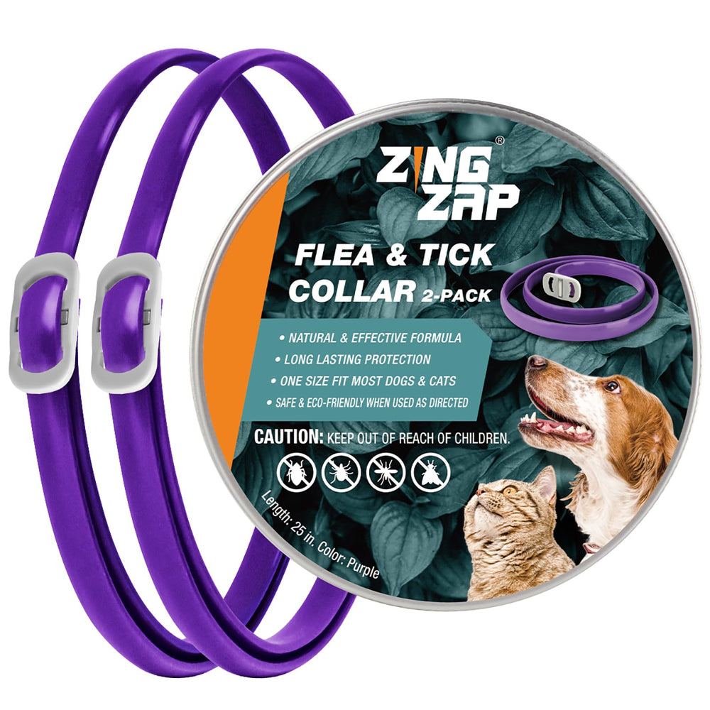 Collier ZingZap ajustable sur chien et chat, protection continue contre les insectes