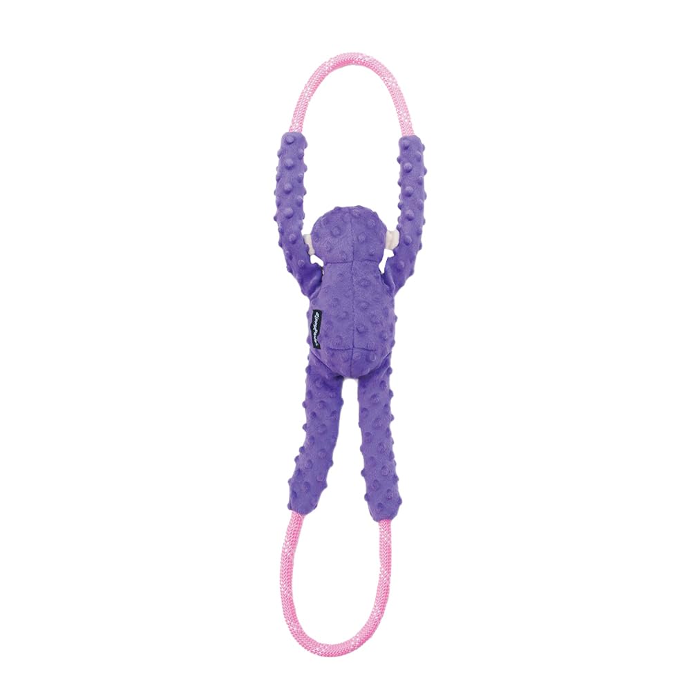 ZippyPaws RopeTugz, singe peluche doux, idéal pour câlins et sessions de tir interactives.