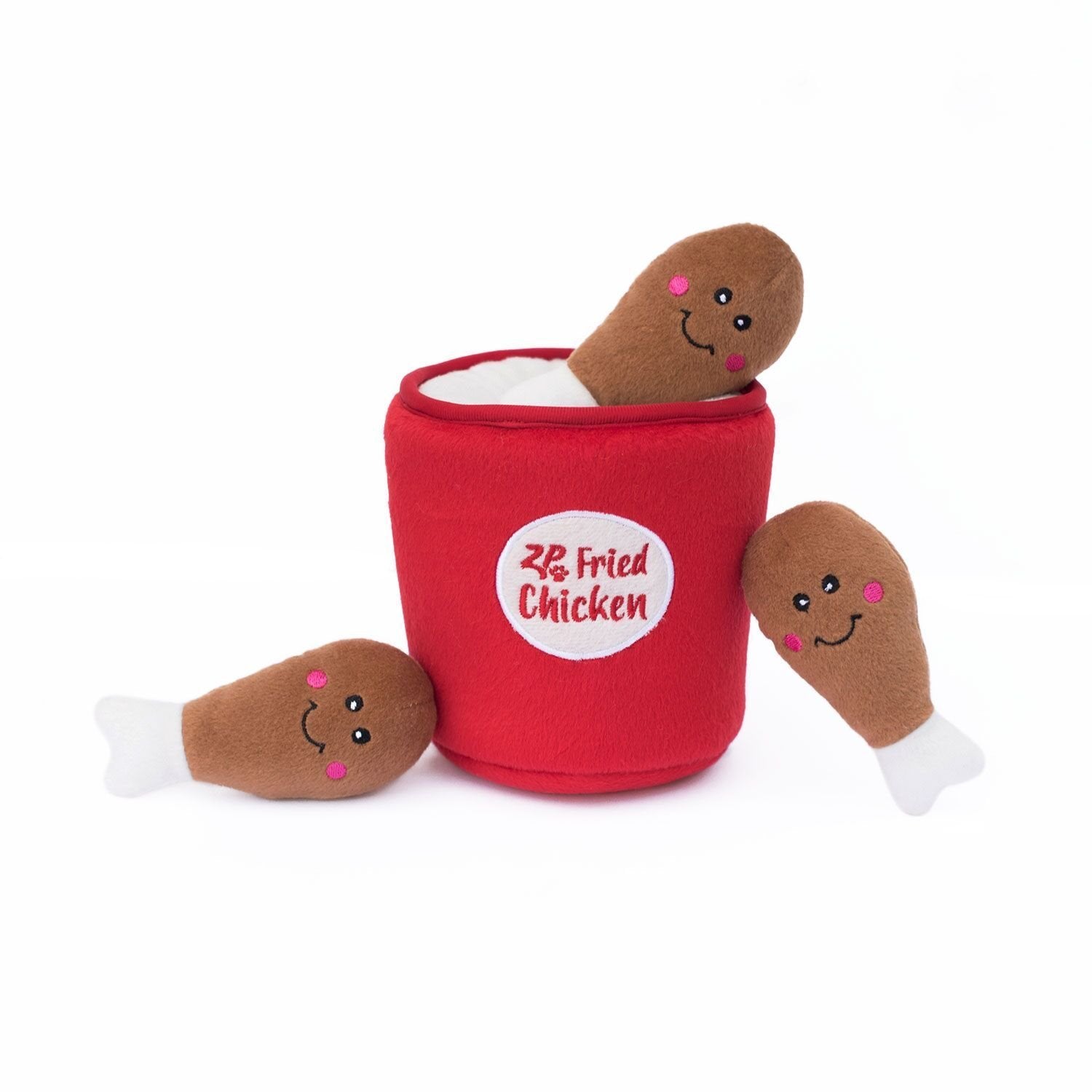 ZippyPaws Burrow interactif avec poulet et seau, stimulation mentale et distraction pour chien.