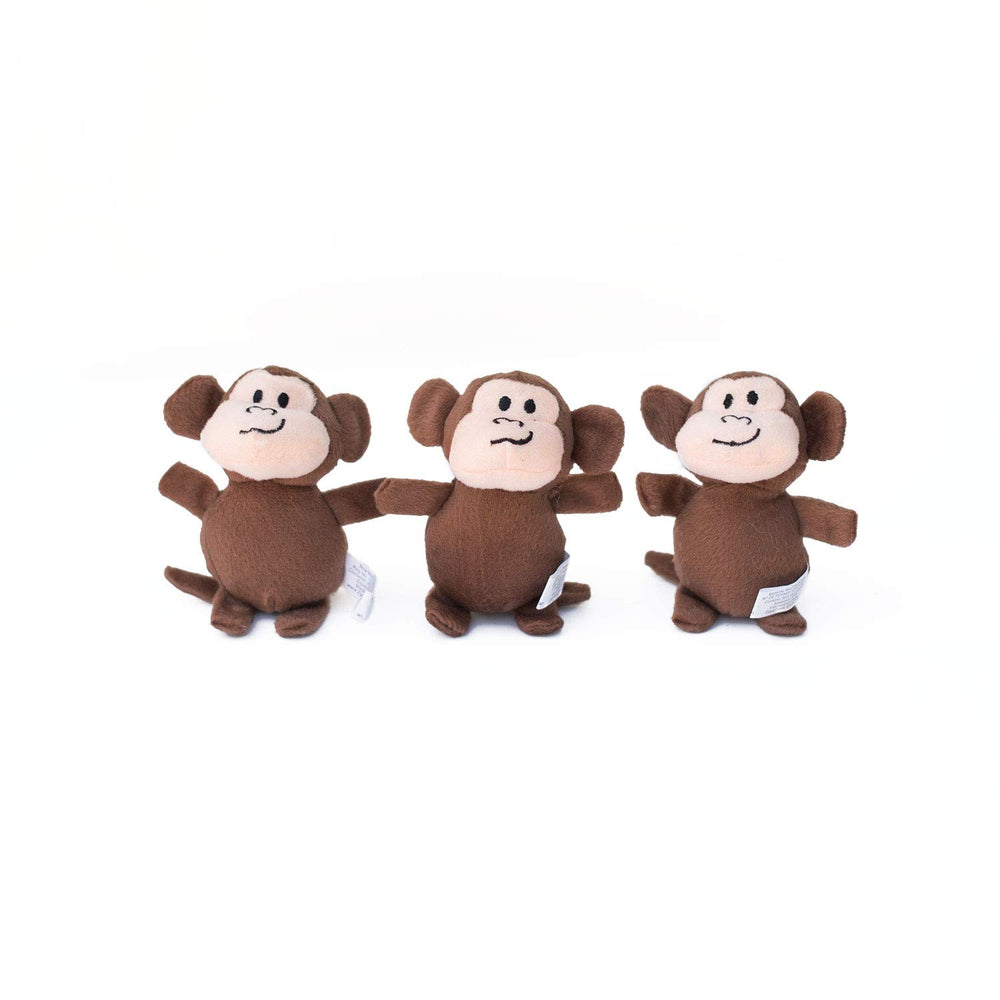 ZippyPaws Burrow Replacement Miniz Singe, jouet interactif et sonore pour divertir votre chien