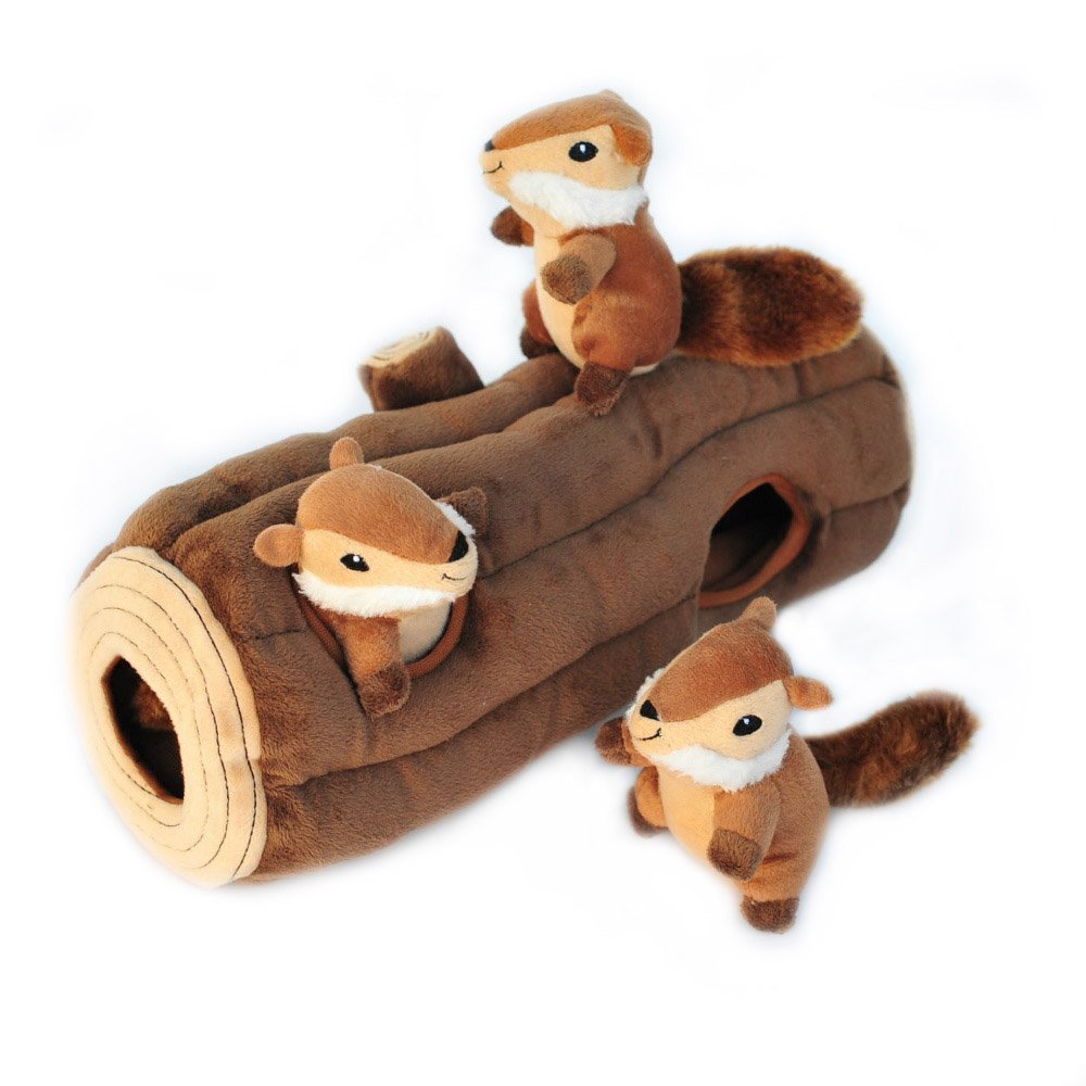 ZippyPaws Burrow : tronc tamias pour exploration ludique du chien.