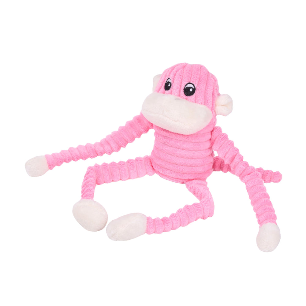 ZippyPaws Crinkle Monkey bras crissants et queue, jouet doux pour câlins.
