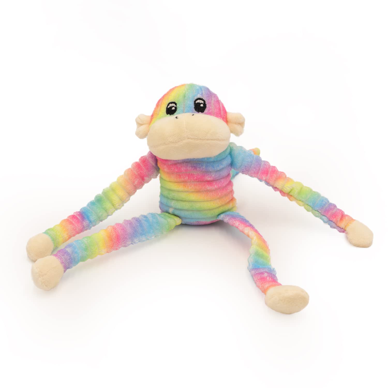 ZippyPaws Crinkle Monkey texture douce et sonore pour stimuler le jeu.