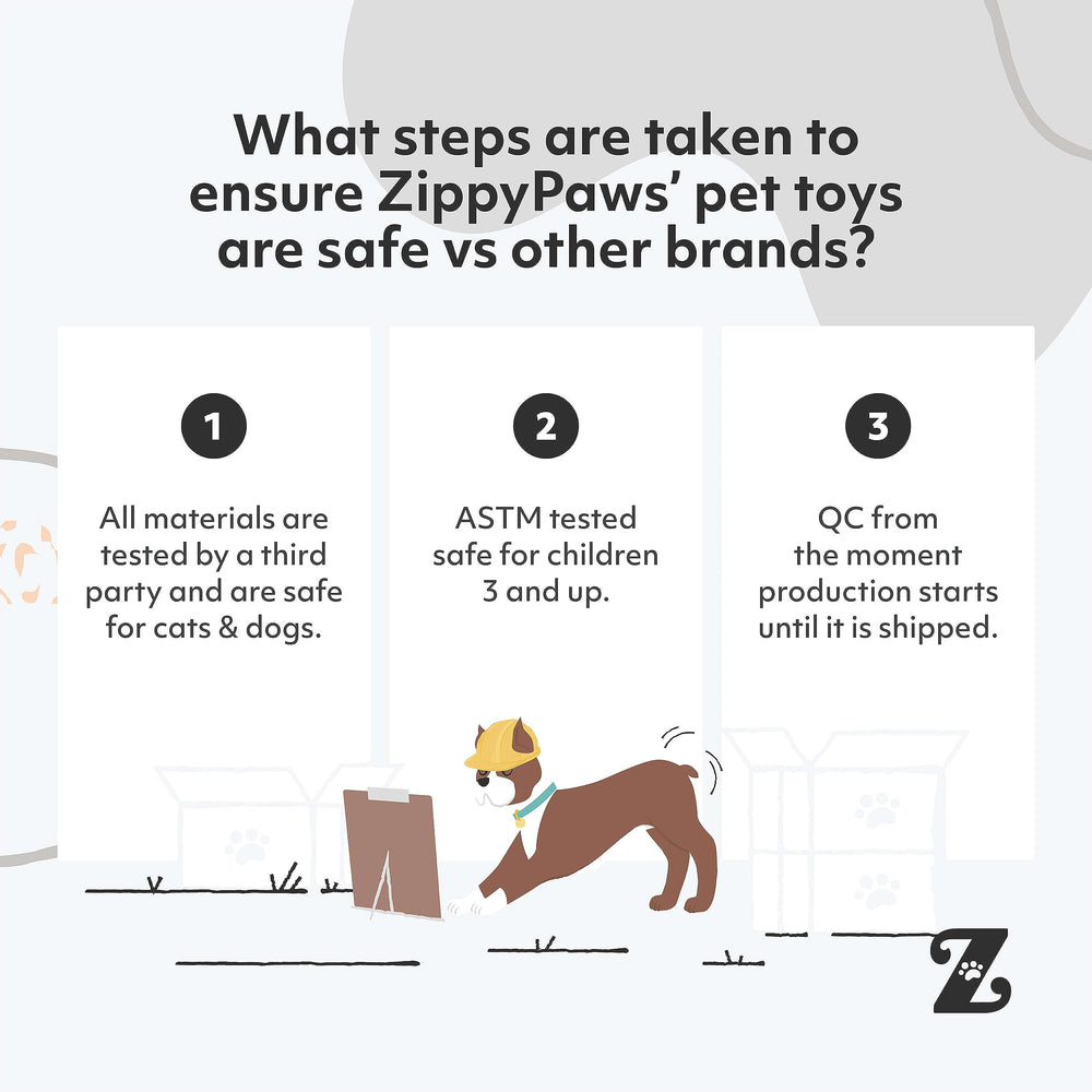 ZippyPaws Crinkle Monkey paquets deux pièces, pratique pour alterner les jeux.