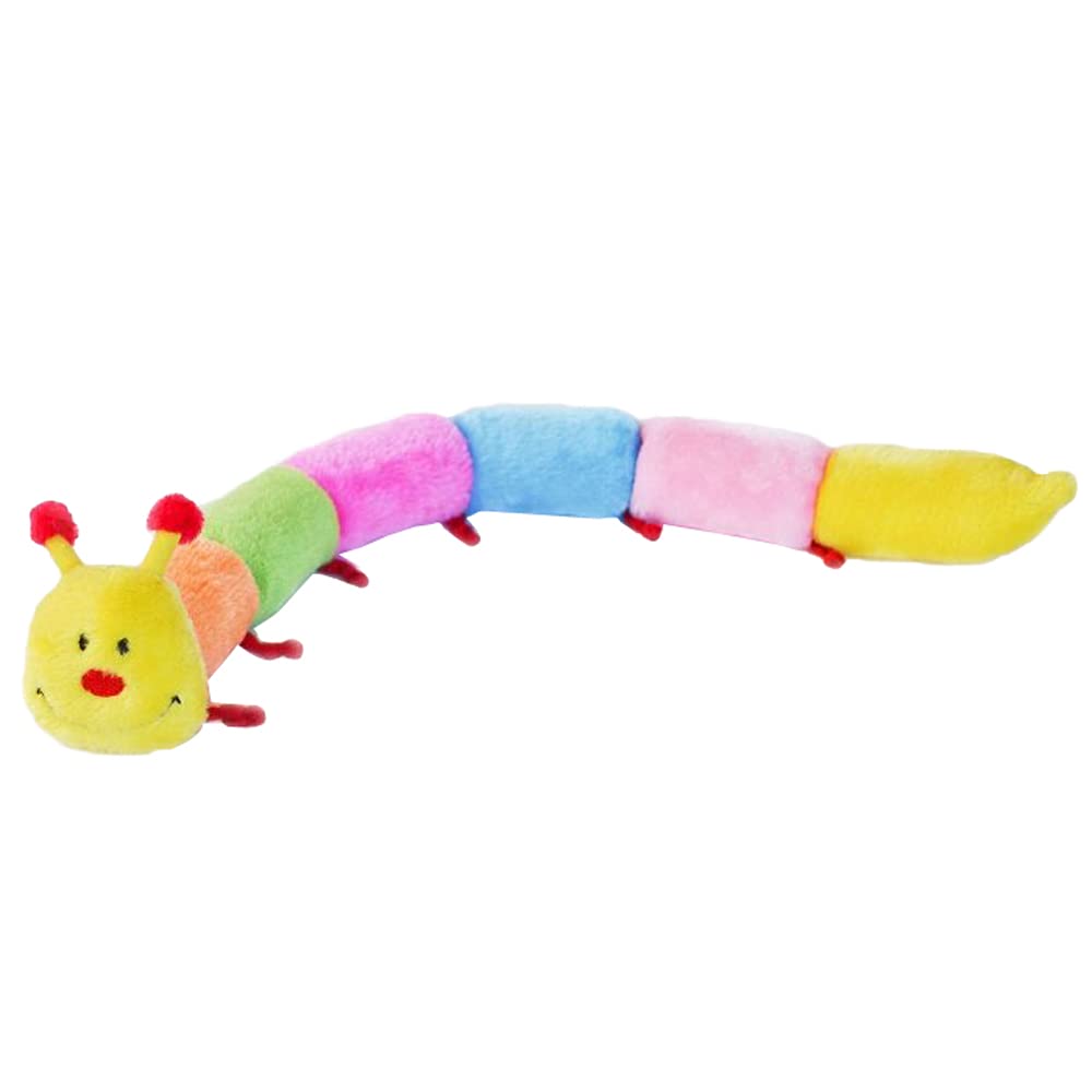 ZippyPaws Deluxe Caterpillar, tête pelucheuse idéale pour le jeu et les câlins.