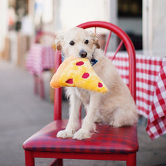 ZippyPaws NomNomz pizza, détails riches, design appétissant pour chiens.