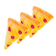 ZippyPaws NomNomz pizza, peluche à sifflement double, idéale pour jouer et stimuler l’attention.