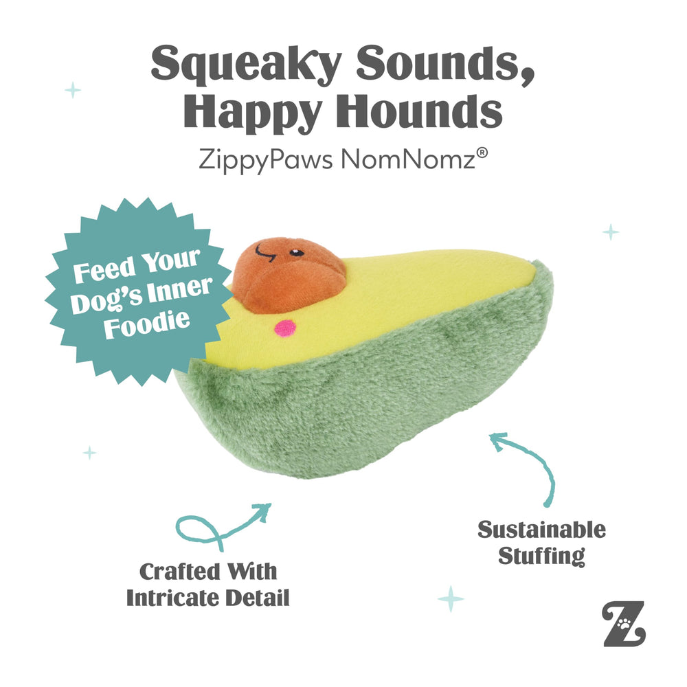 NomNomz Taco & Avocat, détail peluche avec motifs gourmands.