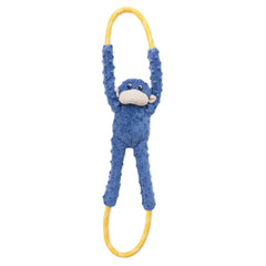 ZippyPaws RopeTugz singe bleu, jouet durable pour traction interactive
