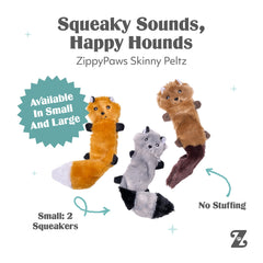 ZippyPaws Skinny Peltz Écureuil : douceur et confort pendant le jeu.