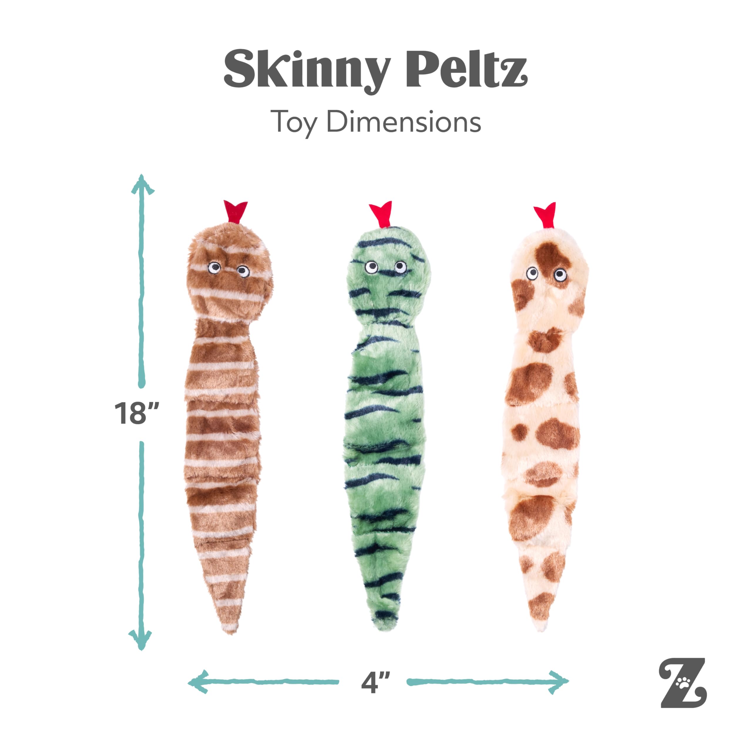 ZippyPaws Skinny Peltz jouet léger et durable pour fetch