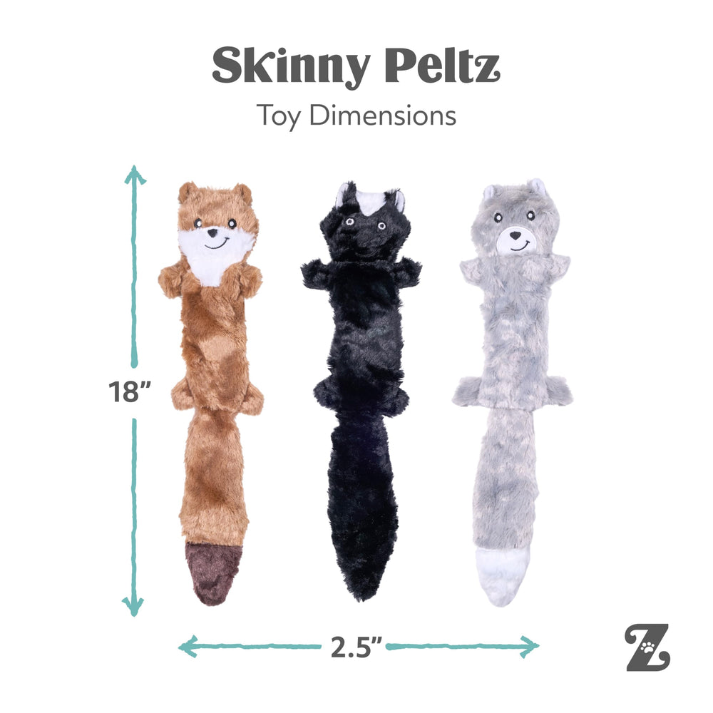 ZippyPaws Skinny Peltz putois gros plan matière câline et légère