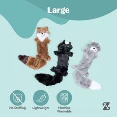 ZippyPaws Skinny Peltz weasel gros plan texture douce et durable